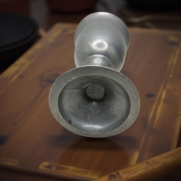 Vintage Carson Cast Pewter 6.75"H Pedestal Chalice - Picture 8 of 12